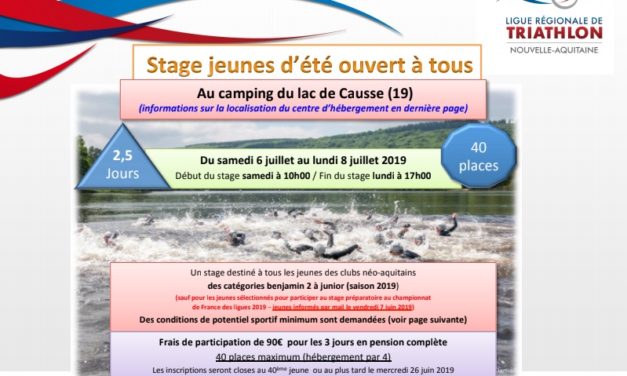 Stage Jeunes Ligue Juillet 2019 (Lissac-sur-Couze)