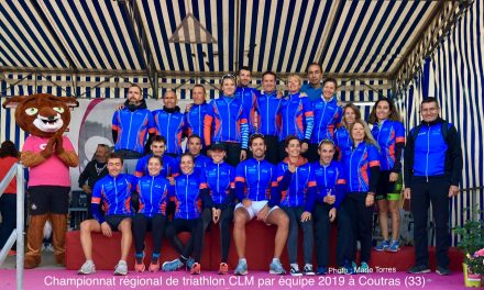 Championnat régional de triathlon CLM par équipe 2019 à Coutras (33)