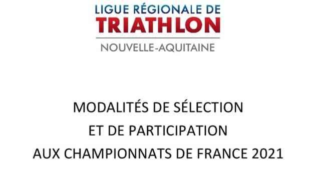 Modalités de sélection et de participation aux Championnats de France 2021